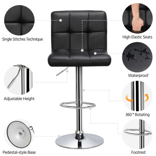 Zipcode Design™ Diana Swivel Adjustable Height Bar Stool & Reviews